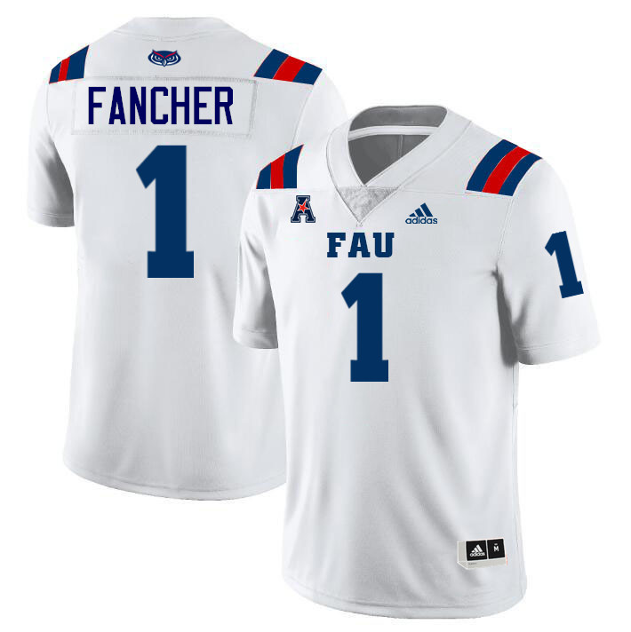 Cam Fancher FAU Jersey,Florida Atlantic Owls Football Jersey,Uniforms,Gears-White